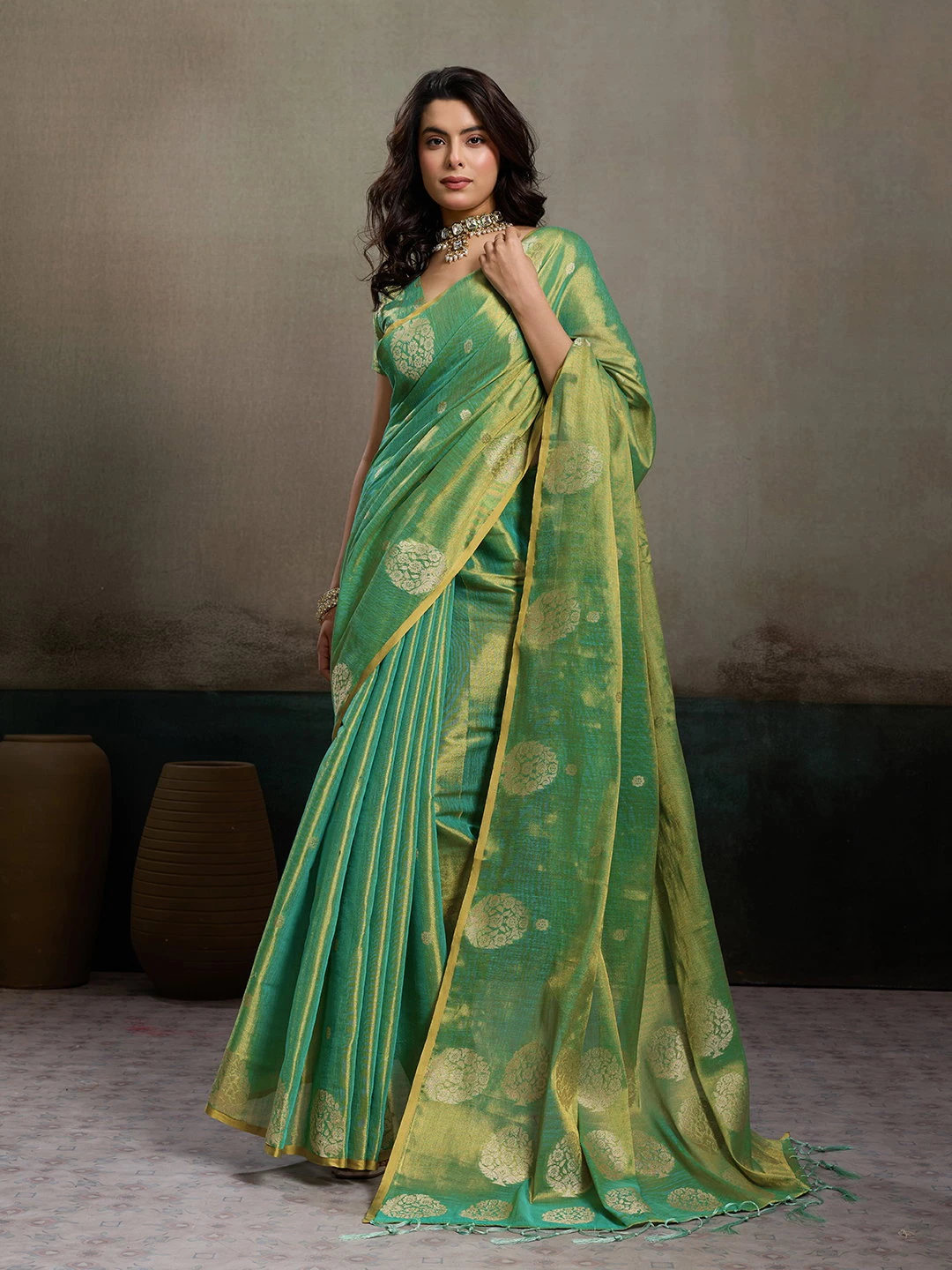 Ast Priyanshi Soft Tissue Silk Zari Worked Party Wear Saree Collection - Image 6