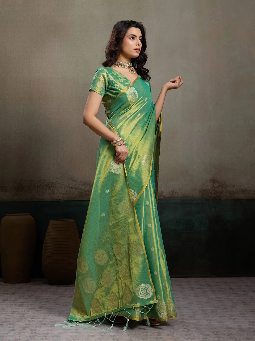 Ast Priyanshi Soft Tissue Silk Zari Worked Party Wear Saree Collection - Image 7