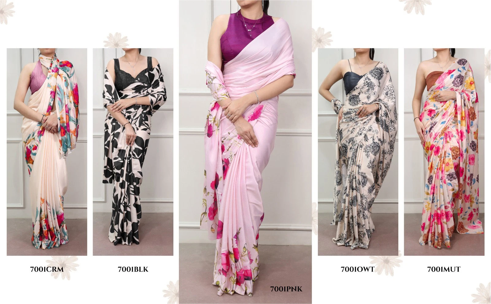 Taraa L 7001 Satin Silk Printed Party Wear Saree Collection - Image 9